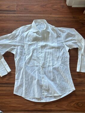 ermenegildo zegna white tuxedo shirt 41 16